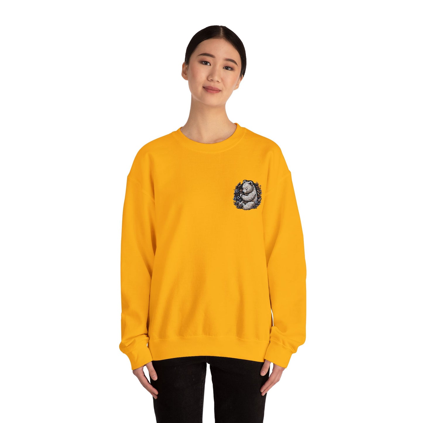 Custom Embroidered Sweatshirt Cozy Panda Crewneck Personalized Sweatshirt