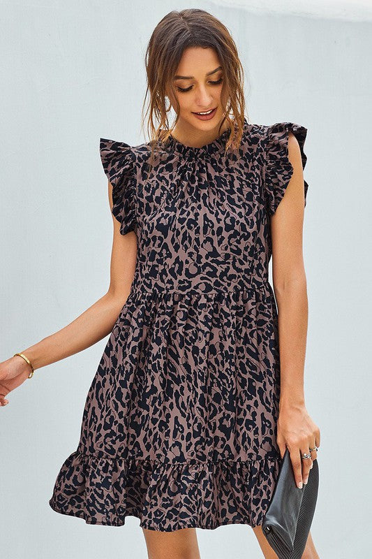 Miss Sparkling | Floral Ruffled Short Dress