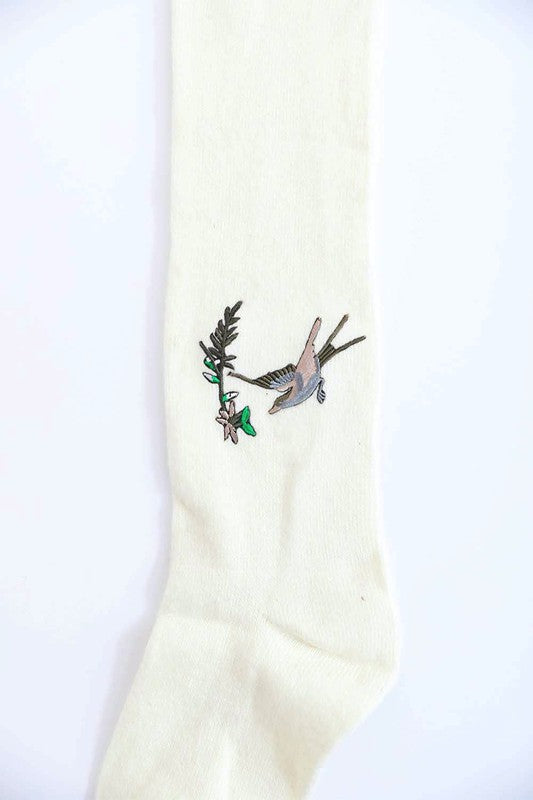 Leto Accessories Hummingbird Wool Knee High Socks