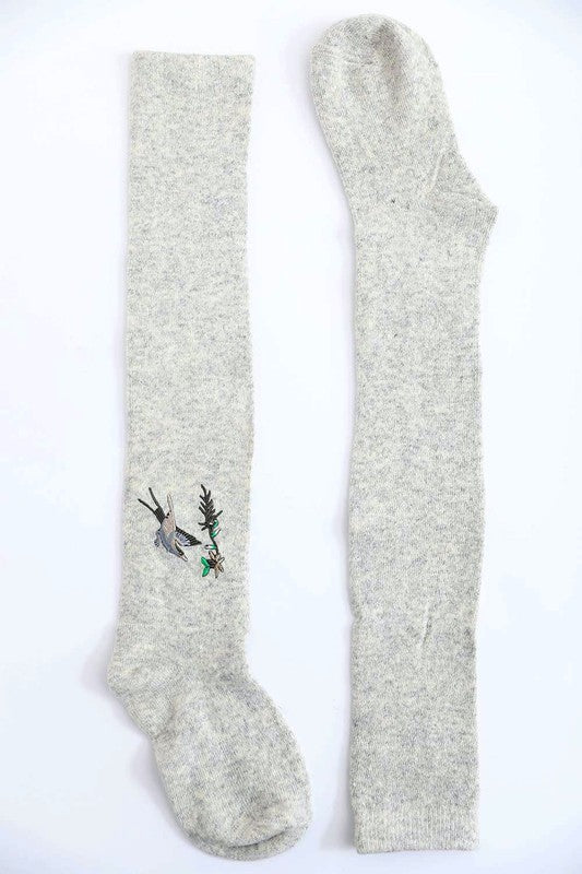 Leto Accessories Hummingbird Wool Knee High Socks