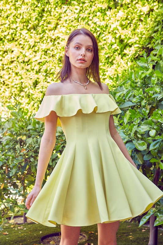 Do + Be Collection A Line Ruffle Dress