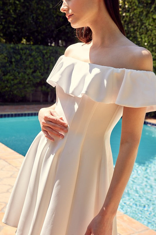 Do + Be Collection A Line Ruffle Dress