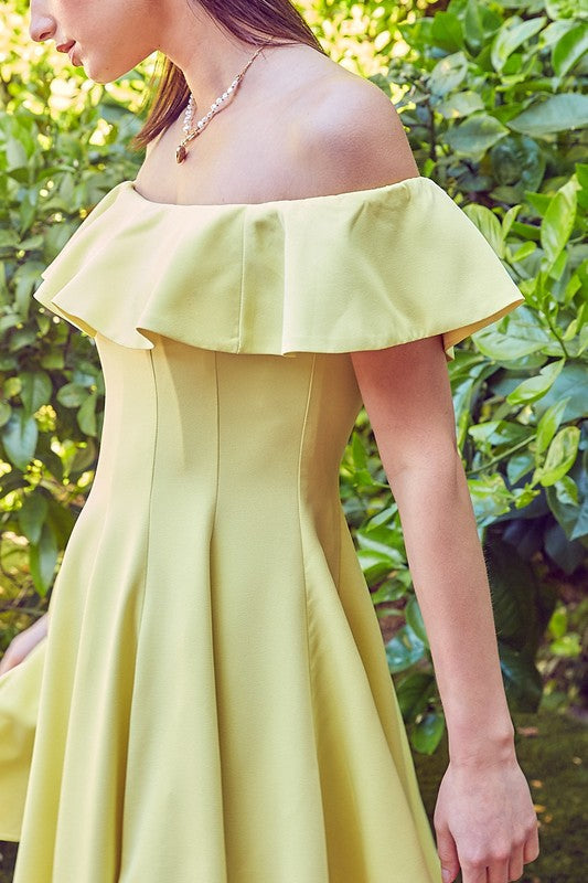 Do + Be Collection A Line Ruffle Dress