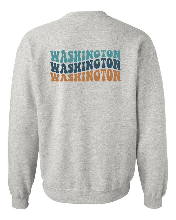 PLUS Colorful Groovy Washington Crewneck Sweatshirt