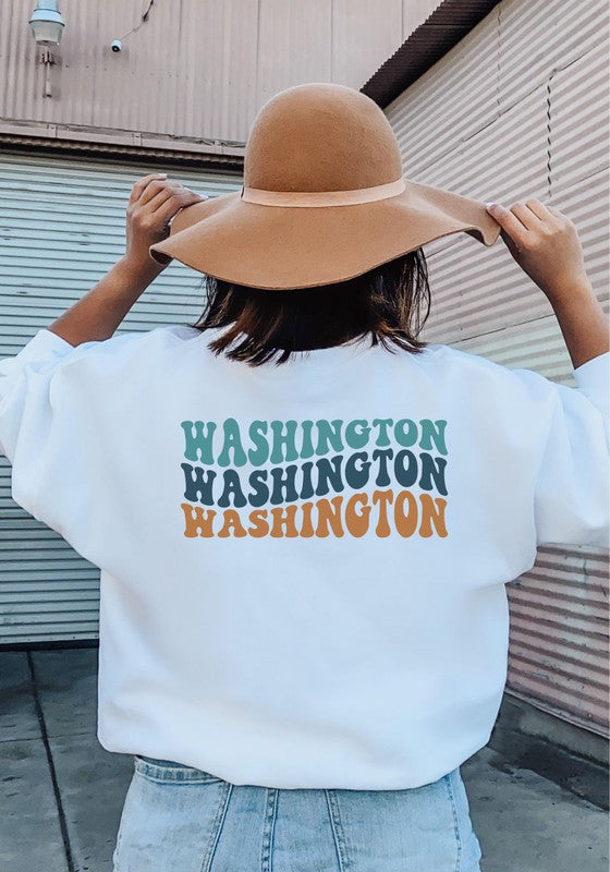 PLUS Colorful Groovy Washington Crewneck Sweatshirt