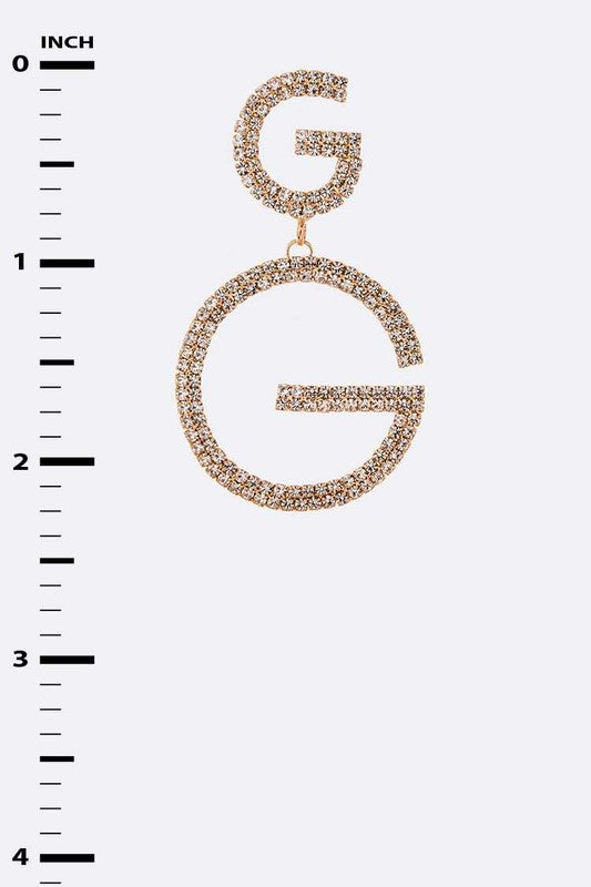 G Logo Rhinestone Iconic Earrings