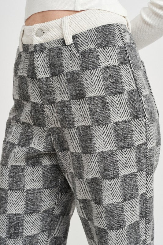 Emory Park Plaid Wide Leg Pants