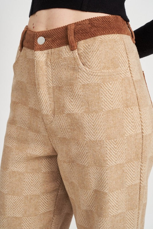 Emory Park Plaid Wide Leg Pants