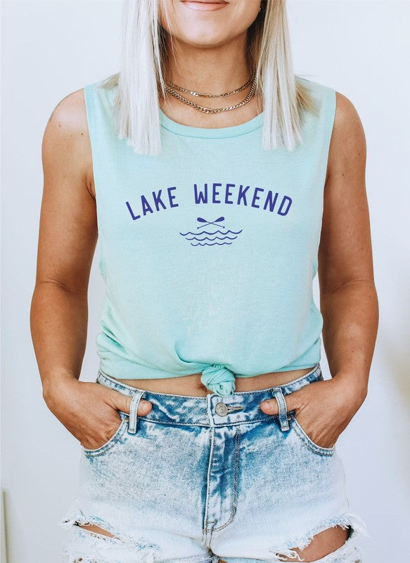Lake Weekend Bella Canvas Flowy Muscle Tank