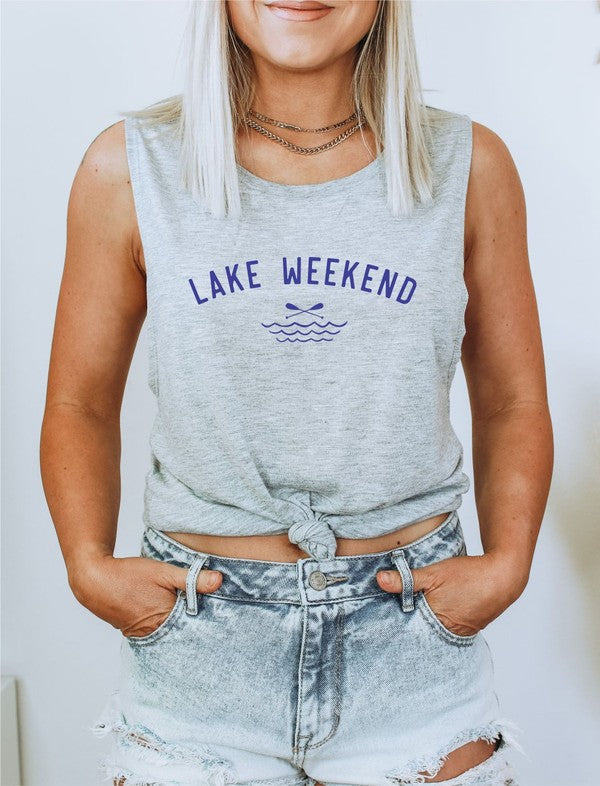 Lake Weekend Bella Canvas Flowy Muscle Tank