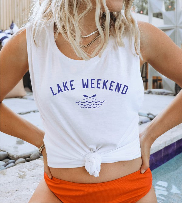 Lake Weekend Bella Canvas Flowy Muscle Tank