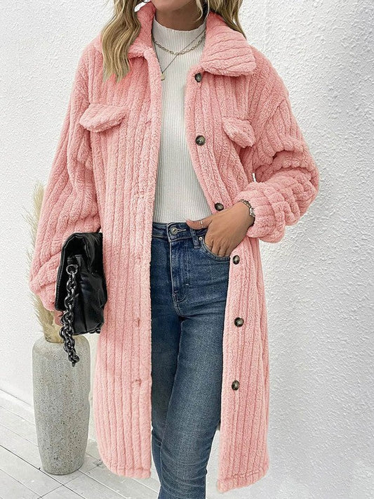 Miss Sparkling Long Sherpa Coat