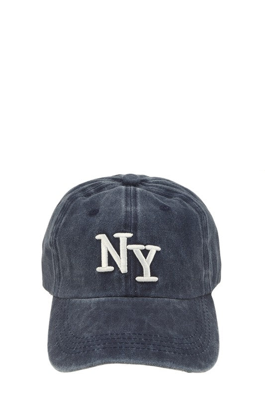 NY (New York) Embroidery Pigment Cap