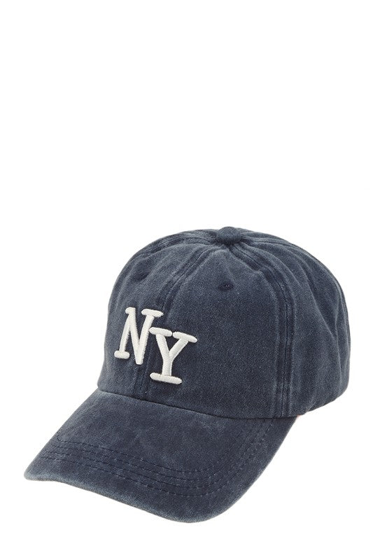 NY (New York) Embroidery Pigment Cap