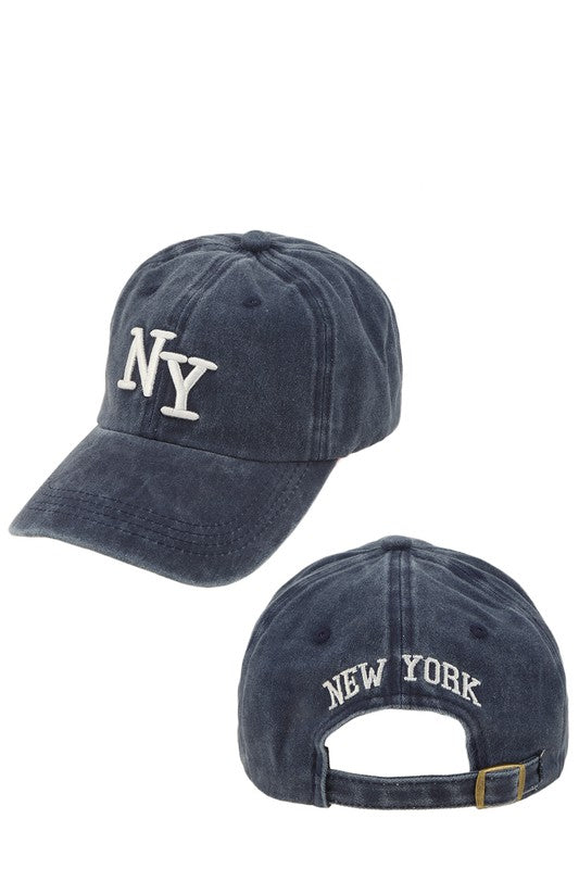 NY (New York) Embroidery Pigment Cap