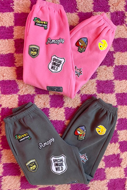 Jade By Jane | High Waist Multi Patches Jogger Pants PLUS