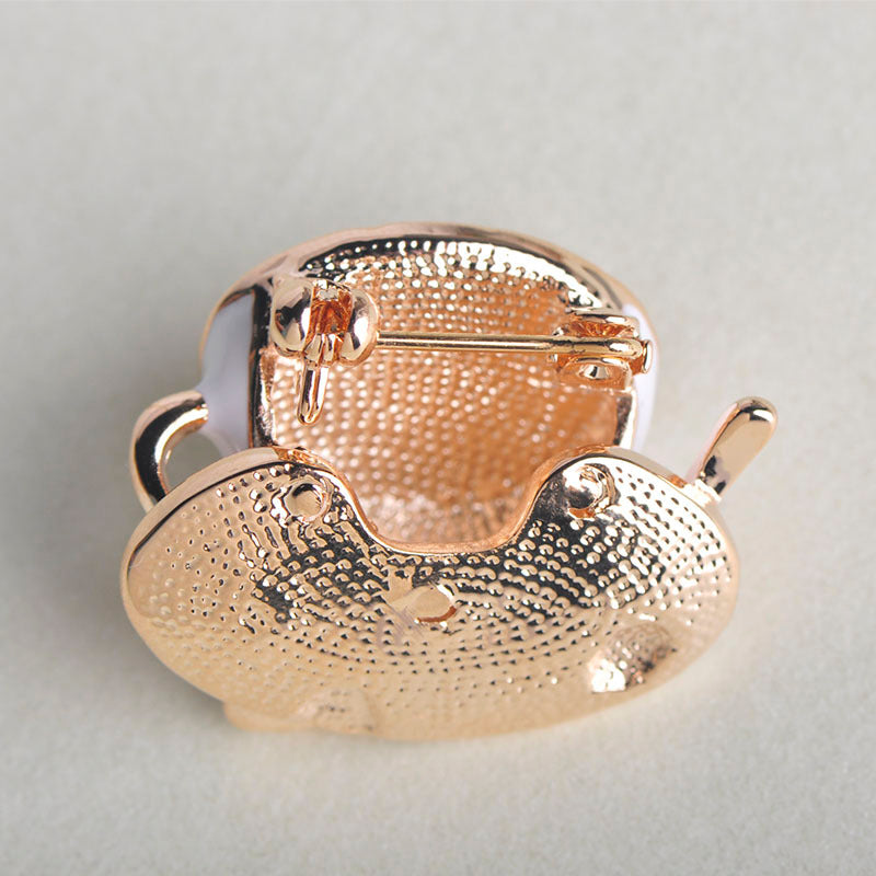 Vintage coffee cup brooch