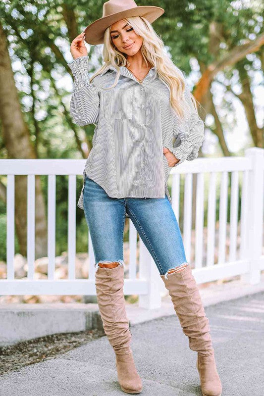 ClaudiaG Apparel Fernanda Lantern Sleeve Shirt
