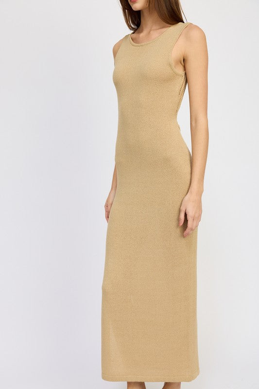 Emory Park | Crochet Maxi Dress with Back Tie Detail