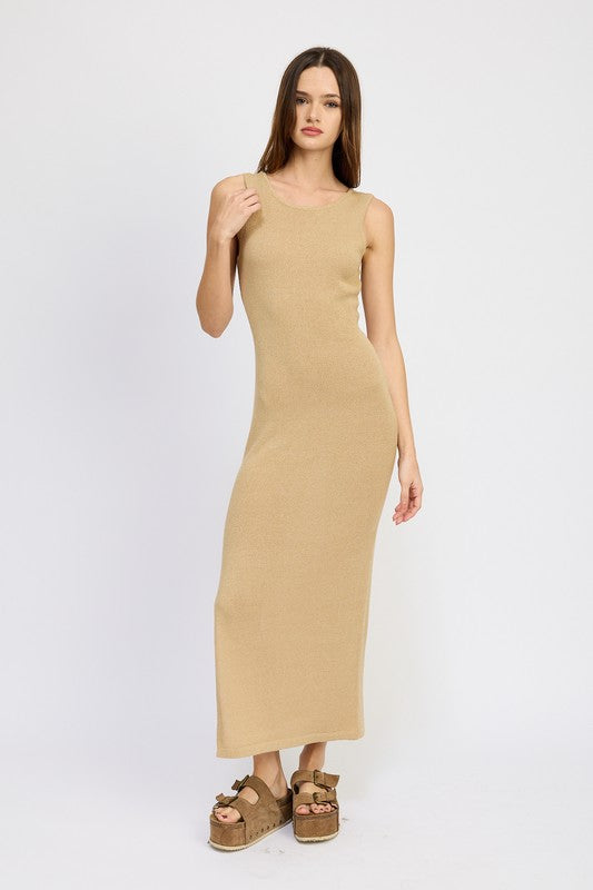 Emory Park | Crochet Maxi Dress with Back Tie Detail