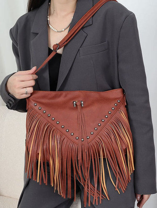 Miss Sparkling Fringe Crossbody Bag