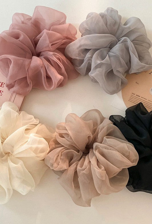 Solid Color Hair Scrunchies