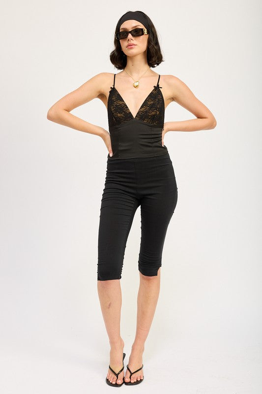 Emory Park | Mixed Media Lace Cami Top