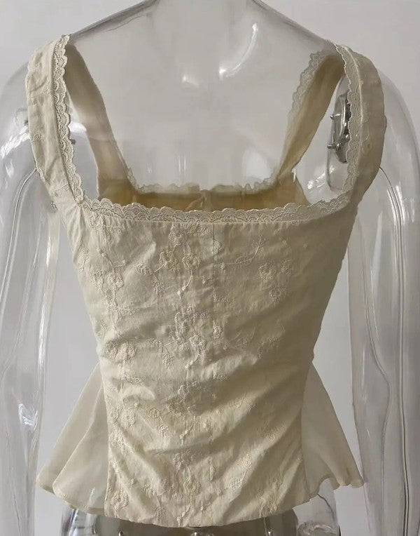 Miss Sparkling |Button front tank top blouse
