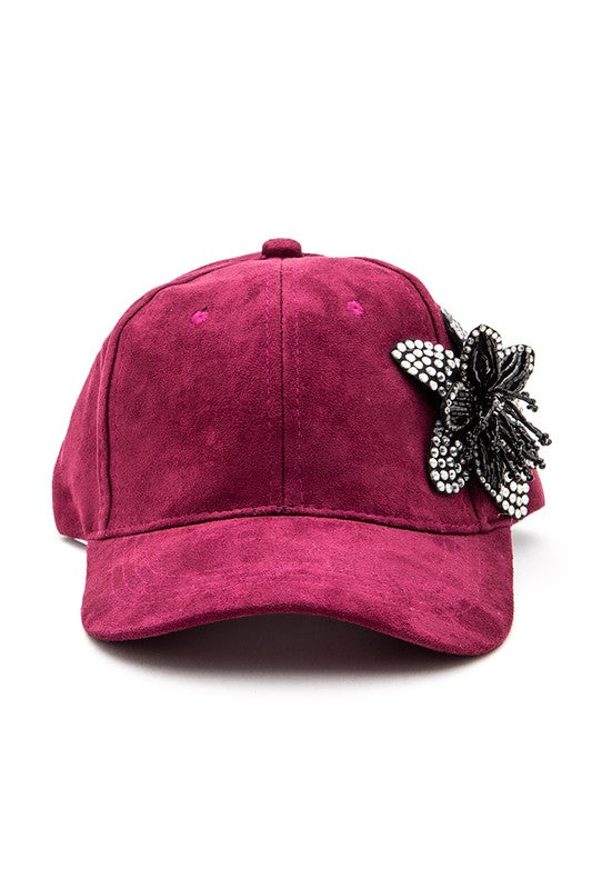 Beaded Flower Rhinestone 3D Beaded Flower Cap