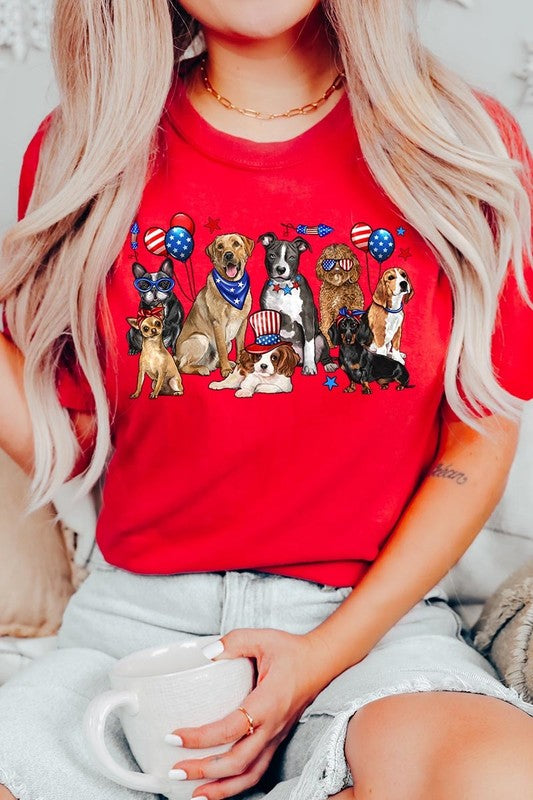 4th of July Dogs Graphic Tee