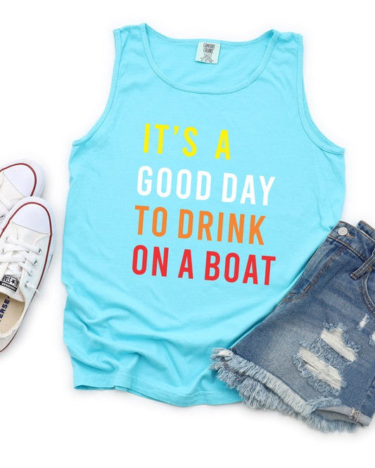 A Good Day To Drink On A Boat Comfort Color Tank