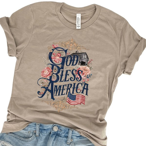 Plus - God Bless America Christian T-shirt