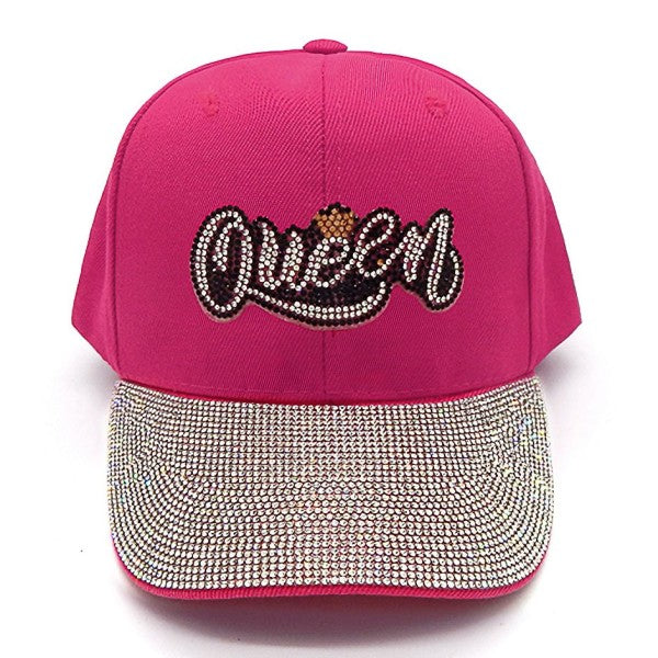 QUEEN Bling Rhinestone Patch Baseball Cap