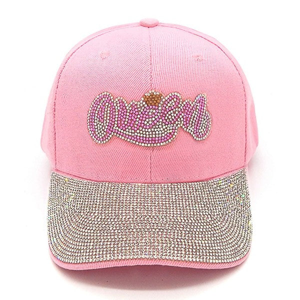 QUEEN Bling Rhinestone Patch Baseball Cap