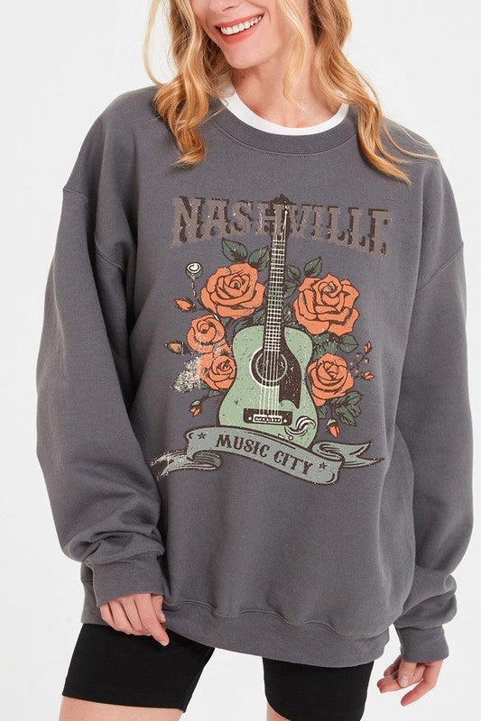 Nashville Music City Graphic Sweatshirt