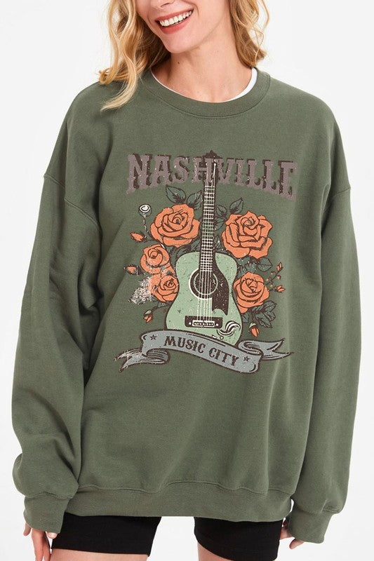 Nashville Music City Graphic Sweatshirt
