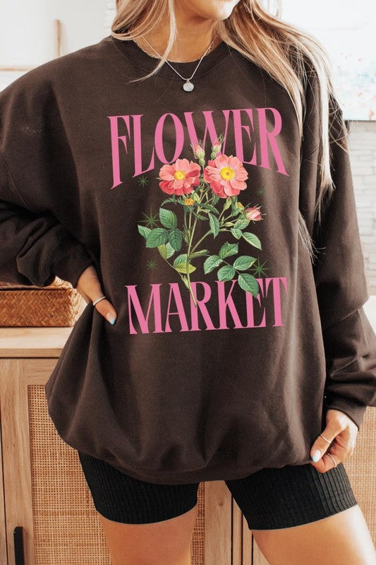 Flower Market Graphic Sweatshirt