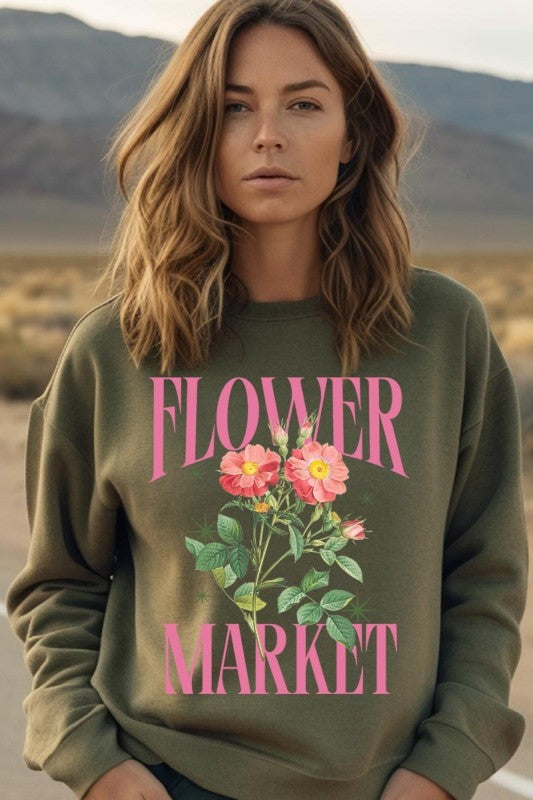 Flower Market Graphic Sweatshirt