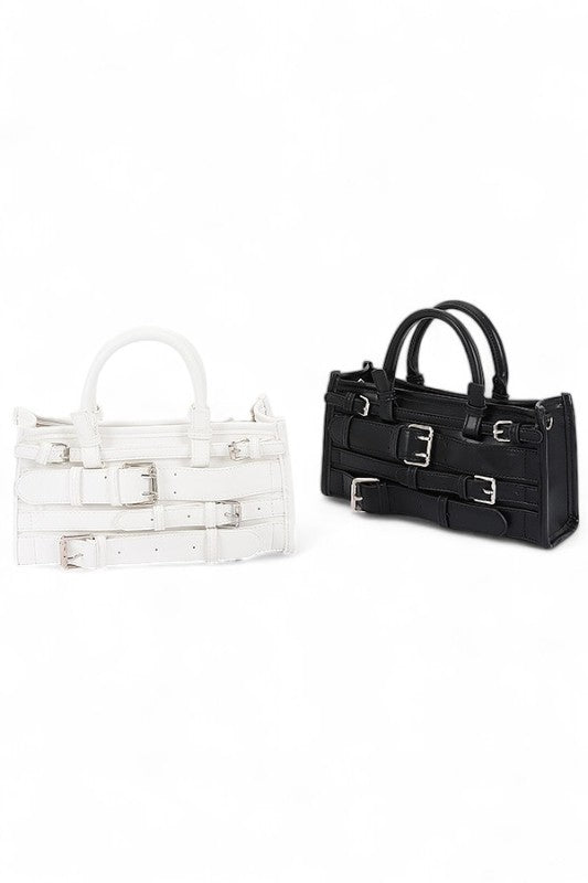 Strappy Buckle Top Handle Y2K Crossbody Bag