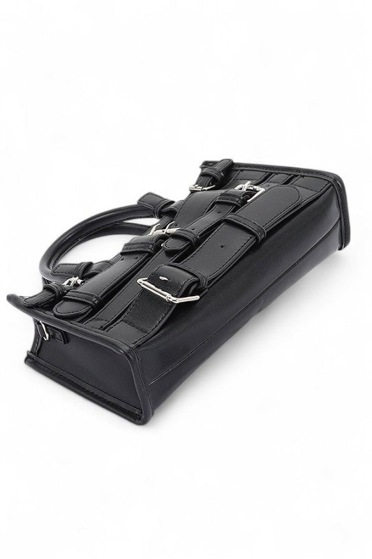 Strappy Buckle Top Handle Y2K Crossbody Bag