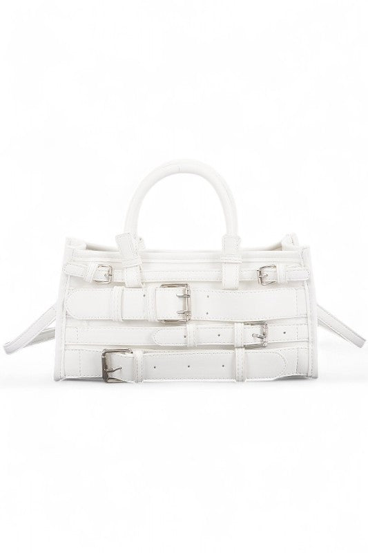 Strappy Buckle Top Handle Y2K Crossbody Bag