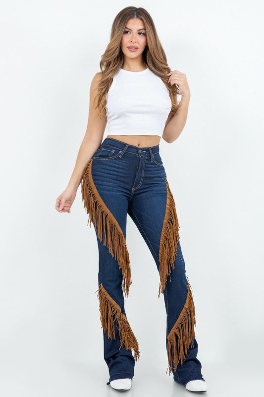 GJG Denim Western Fringe Bootcut Denim Jeans