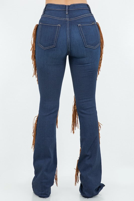 GJG Denim Western Fringe Bootcut Denim Jeans