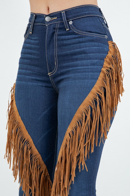 GJG Denim Western Fringe Bootcut Denim Jeans