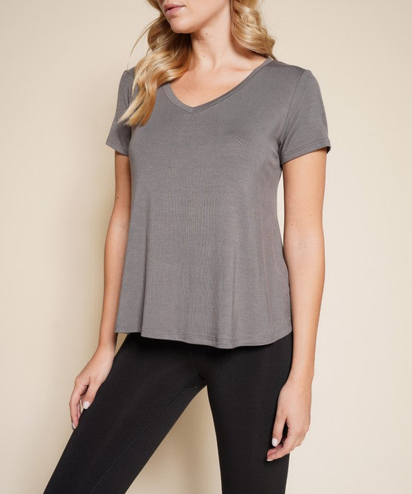 Fabina Bamboo Classic V-Neck Top