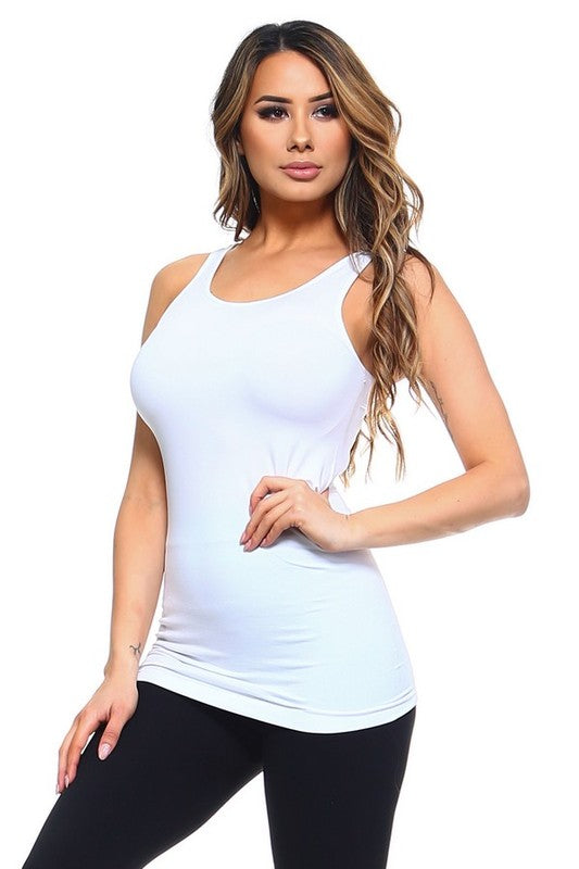 Yelete Womens Seamless Tank Top in Solid Colors