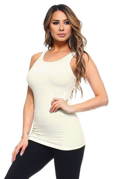 Yelete Womens Seamless Tank Top in Solid Colors
