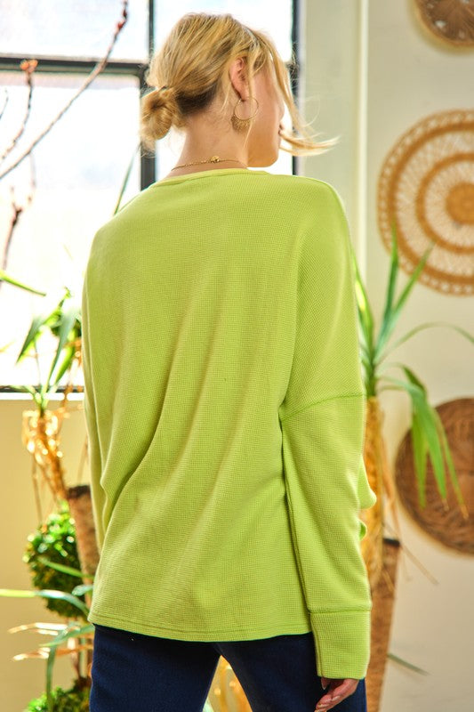 Jade by Jane | Button Down Side Slit Pullover Top
