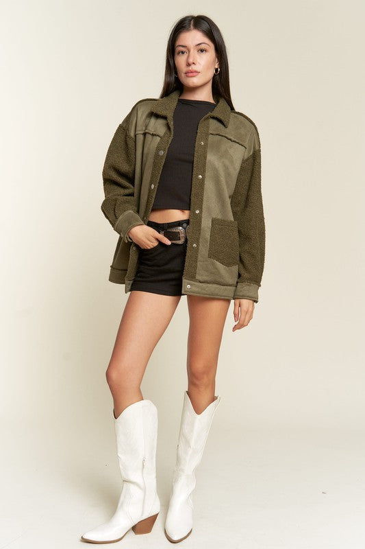 Jade by Jane | Faux Fur and Suede Jacket