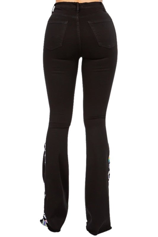 GJG Denim Star Struck Bell Bottom Jean - inseam 32